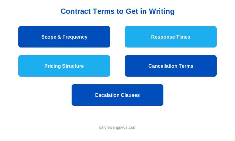Janitorial services contract terms checklist for facility managers