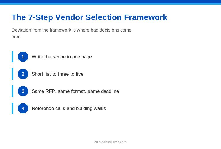 Commercial building cleaning vendor selection visual 3