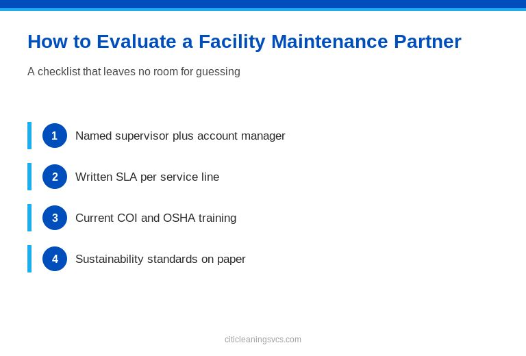 How\ to\ Evaluate\ a\ Facility\ Maintenance\ Partner — facility manager visual