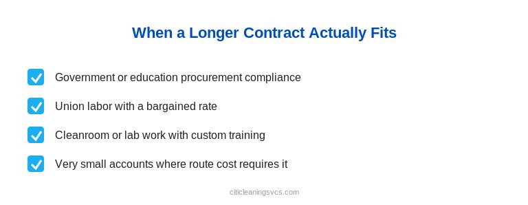 When a longer commercial cleaning contract still makes sense checklist